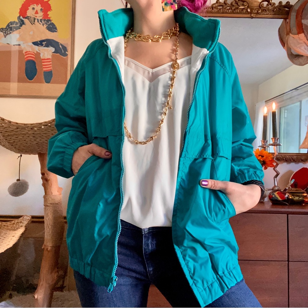 vintage 90s be in the current scene hardshell windbreaker / size medium